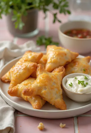 Coxinha fokhagymás szósszal, ropogós fokhagymás túróval töltött brazil étel