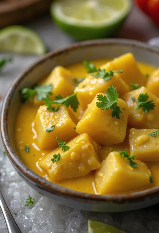 Picante de pollo con ají amarillo, fűszeres csirke pörkölt