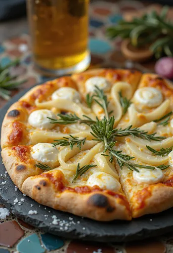 Pizza al Rosmarino friss rozmaringgal és sajttal
