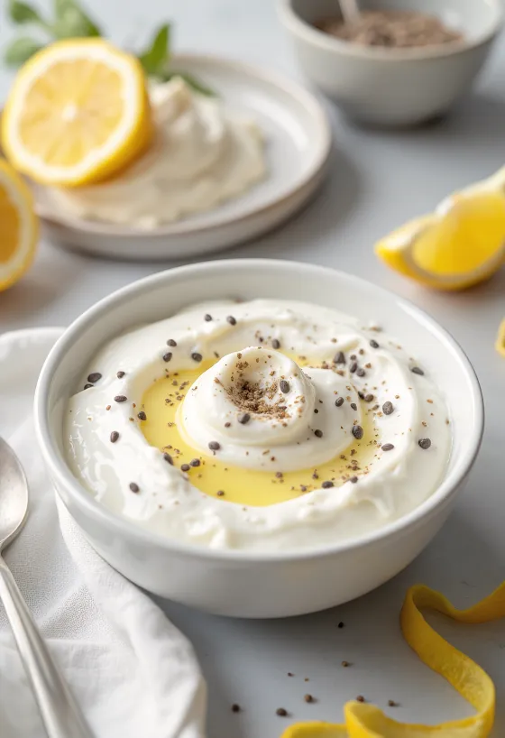 Probiotikus vaníliás joghurt poharakban tálalva, krémes állagban