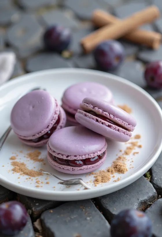 Szilvalekváros macaron