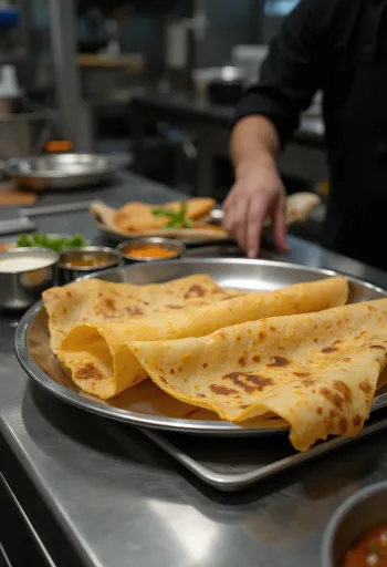 Dosa tálalva kókuszcsatnival