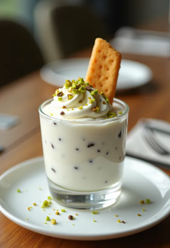 Keto cannoli krém pohárban pisztáciával