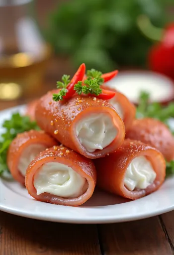Keto sonkatekercs tormakrémmel