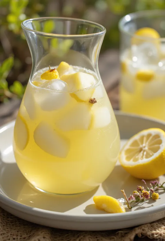 Körtés limonádé pohárban tálalva