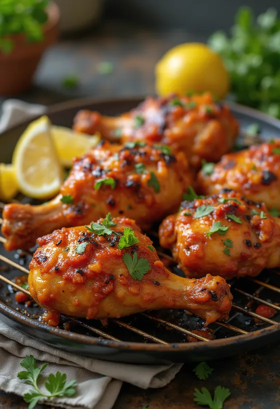 Peri-Peri Chicken, sült fűszeres csirke korianderrel és citrommal