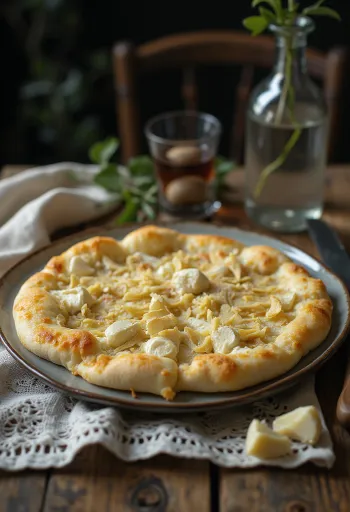 Pizza al Tartufo Bianco fehér szarvasgombával és ricottával