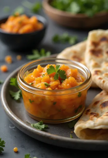 Carrot chutney friss sárgarépából, fűszeres és gazdag ízekkel