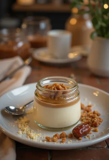 Datolyás panna cotta pohárban