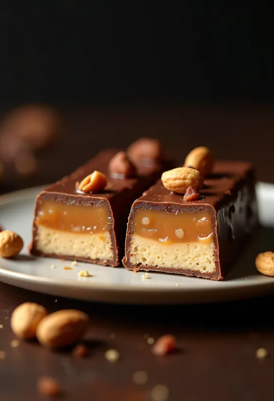 Keto mogyorós snickers szelet