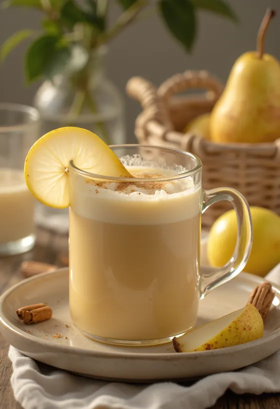 Körtés-tejszínes cider pohárban tálalva
