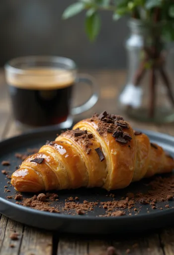 Frissen sült olasz eszpresszós croissant