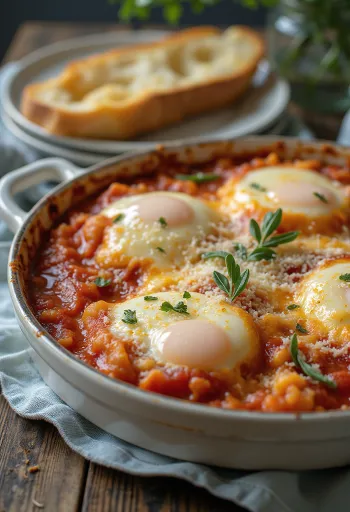 Parmigiana sült padlizsánnal, paradicsomos szósszal, mozzarella sajttal és friss bazsalikommal