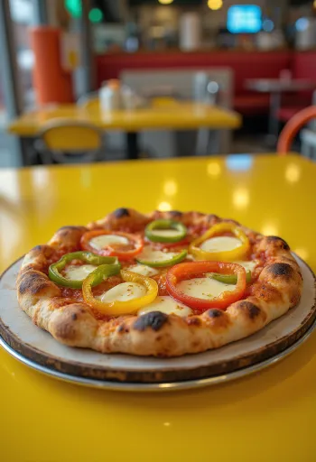 Frissen sült paprikás pizza