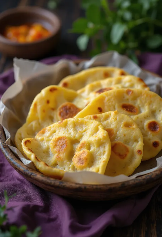 Frissen sült házi kukorica tortilla
