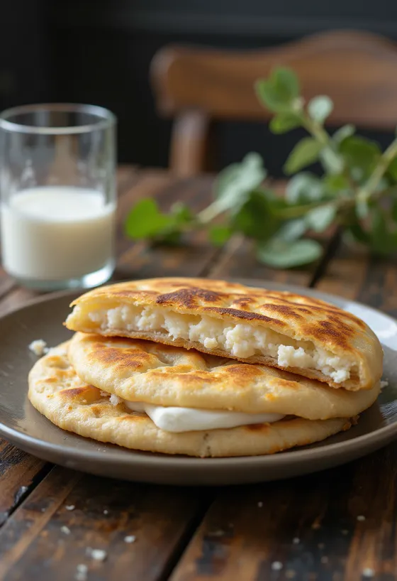 Arepa Andina koreai stílusú étel tálalva