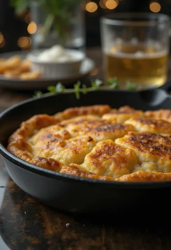 Bannock kanadai őslakos stílusban, frissen sütve