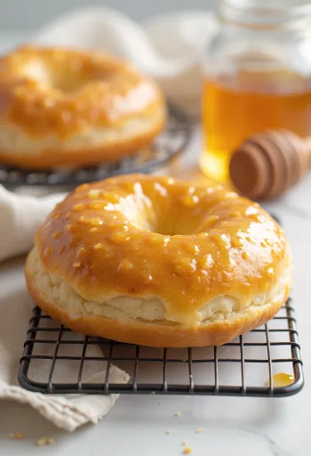 Frissen sült borhabos-mézes bagel