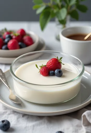 Cukormentes panna cotta tálalva