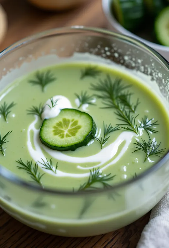 Keto hideg kovászos uborka krémleves