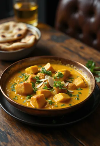 Korma paneerrel, krémes és fűszeres indiai étel