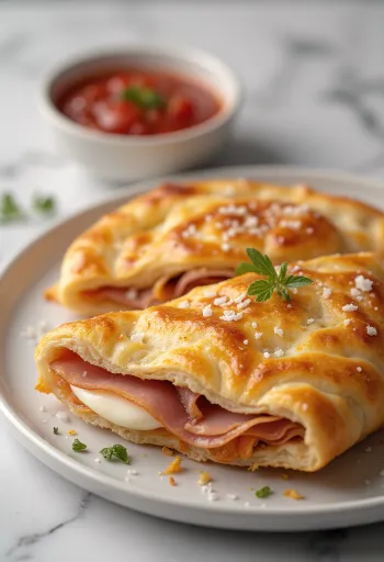 Frissen sült Olasz Sonkás Calzone