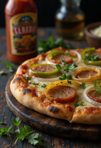 Pizza Carioca brazil sajttal és füstölt kolbásszal