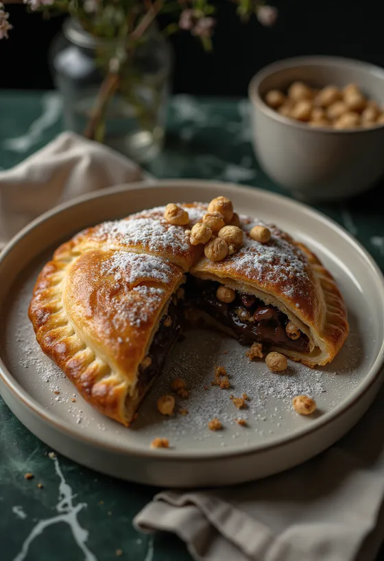 Frissen sült édes csokis calzone
