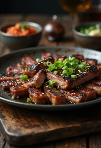 Kalbi koreai rövid borda grillezve