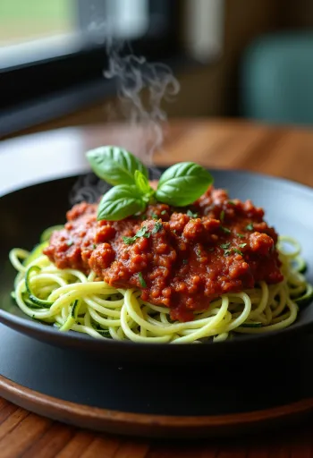 Keto olasz cukkini tésztás bolognai spagetti