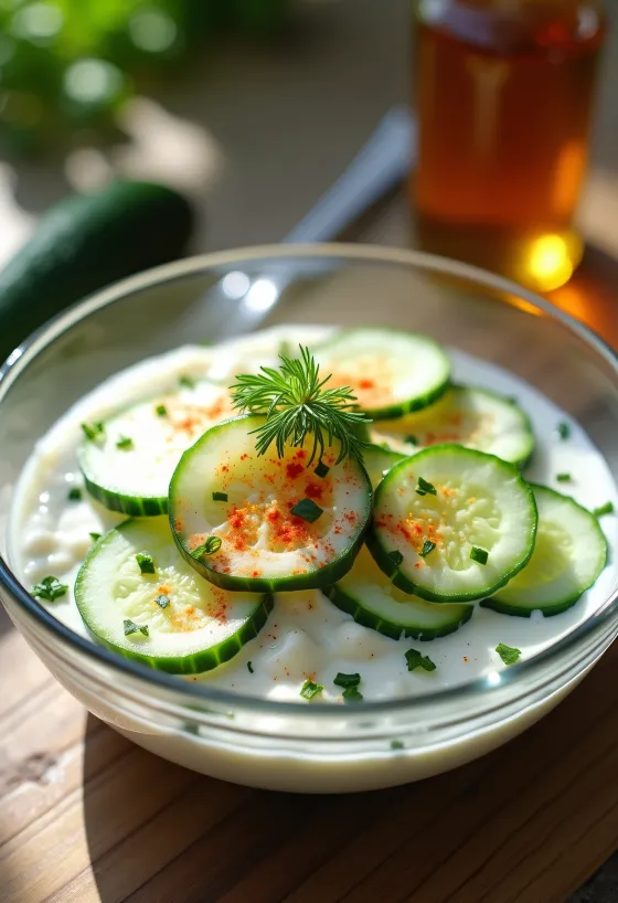 Keto tejfölös uborkasaláta