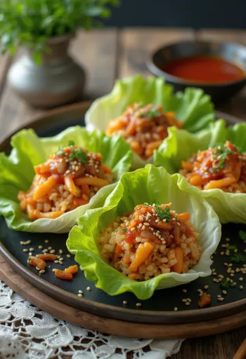 Kimchi Ssam, koreai salátába csomagolt falatok kimchivel