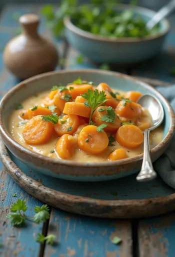 Korma sárgarépával, krémes és fűszeres indiai étel