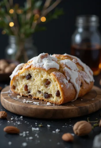 Puncsos Stollen tálalva