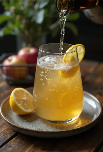 Spanyol Sidra Cider pohárban tálalva