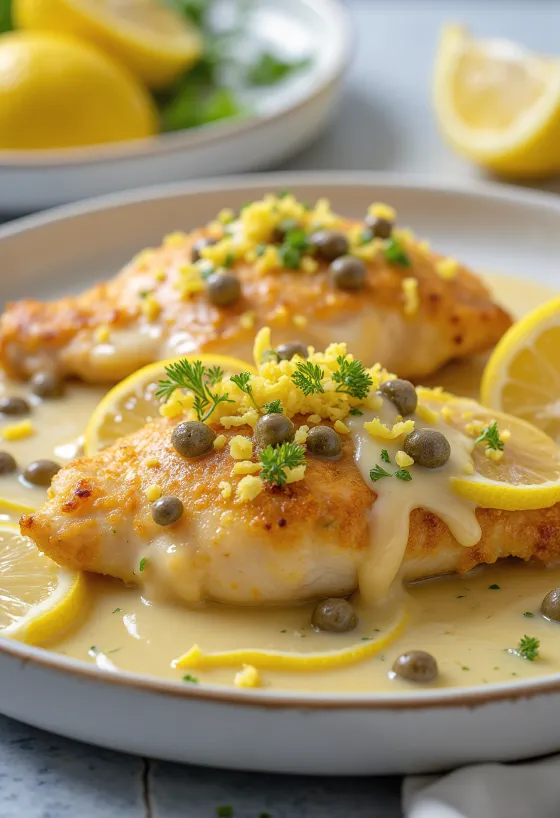Piccata al Limone, citromos csirkemell kapribogyós szósszal