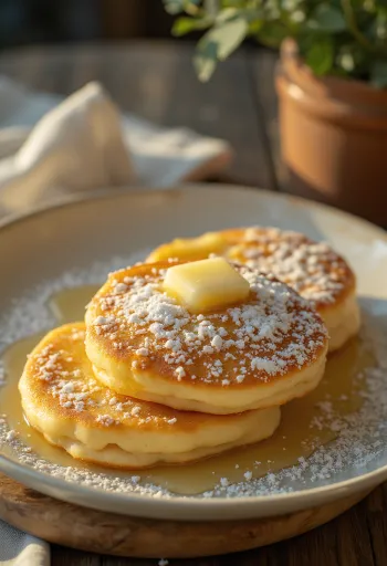 Poffertjes tálalva