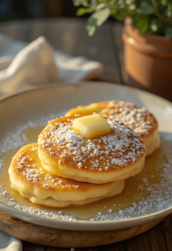 Poffertjes tálalva