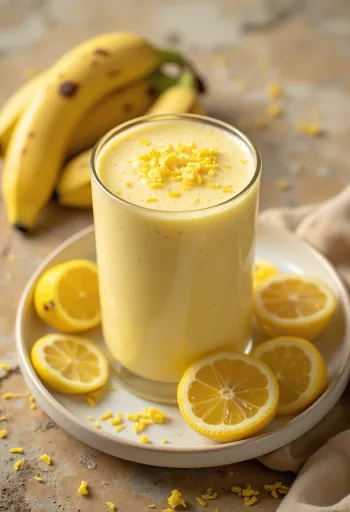Banános-citromos smoothie frissen tálalva
