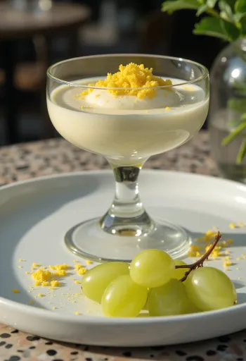 Fehérboros panna cotta pohárban