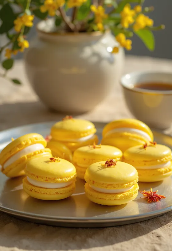Sáfrányos macaron