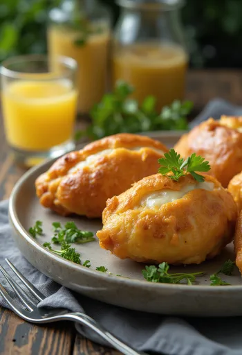 Coxinha tejmentes, ropogós tejmentes túróval töltött brazil étel