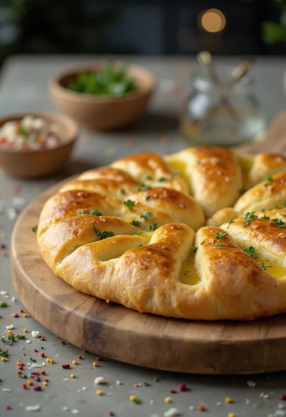 Fougasse francia kenyér frissen sütve