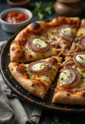 Pizza Cubana tálalva