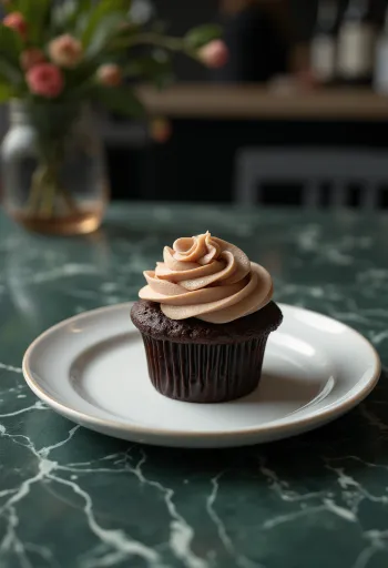Frissen sült tejszínes csokis cupcake