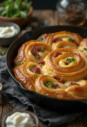 Baconös-sajtos burek frissen sütve