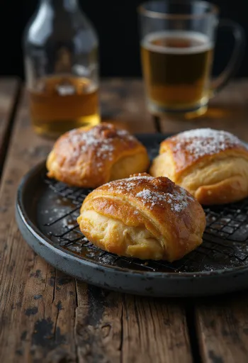 Eccles cake csokoládé darabokkal töltve, aranybarnára sütve, leveles tésztából