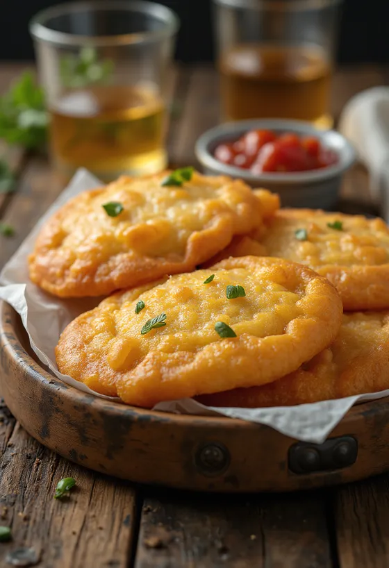 Frissen sült amerikai indián frybread kenyér