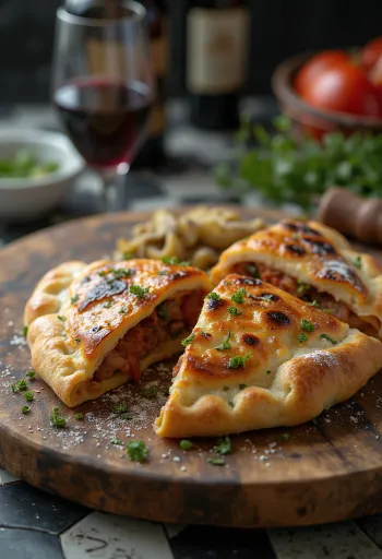 Frissen sült Füstölt Kolbászos Calzone