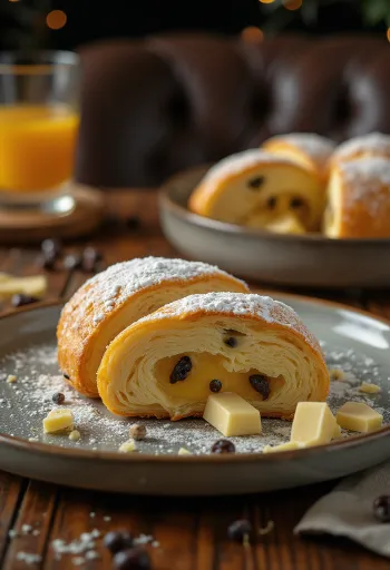 Maracuja Stollen szeletek tálalva